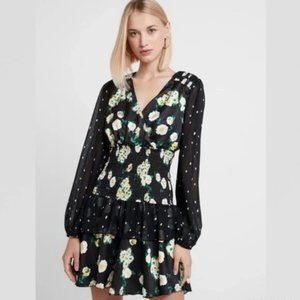 NWT Anthropologie foxiedox floral and polka dot dress size large